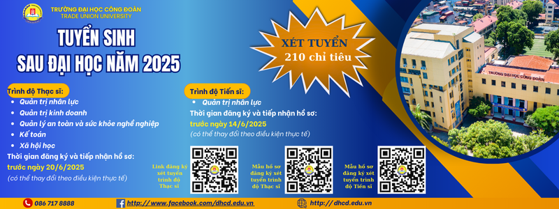 THÔNG BÁO TUYỂN SINH THẠC SĨ, TIẾN SĨ NĂM 2025